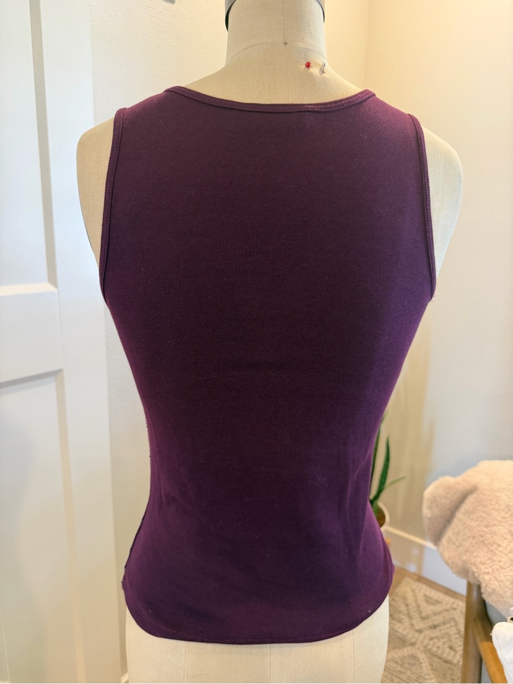 Apt. 9 Purple Sequin Scoop Neck Tank - Picture 2 of 3